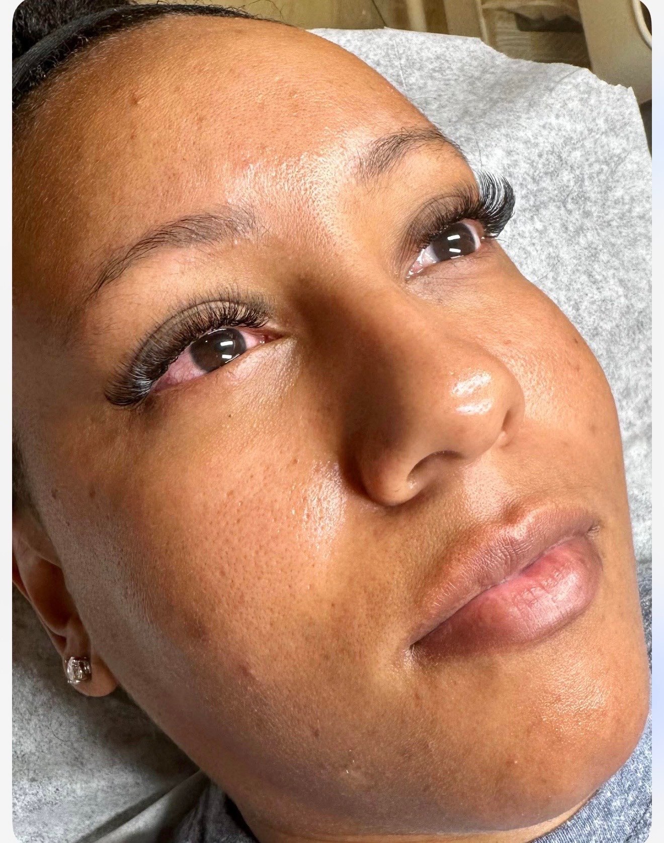 Lash extensions client portrait